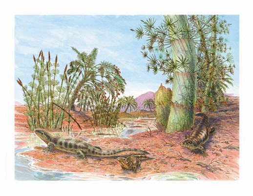 Reconstruction by James Robbins of the environment in which the tracks were made